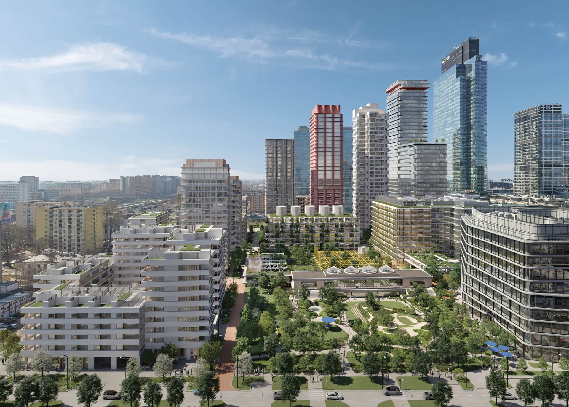 AFI Tower is located within Towarowa22, Warsaw's first superquarter, offering 65 000 sqm created for people.